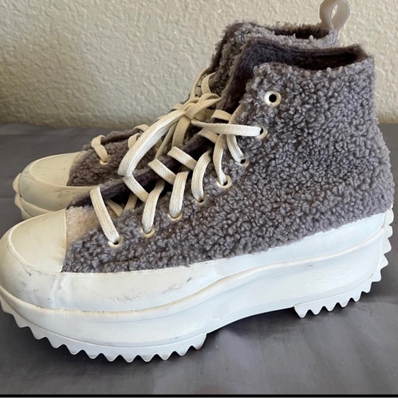 Converse Sherpa Platform Womens Converse Sneakers 7 New - Picture 4 of 9